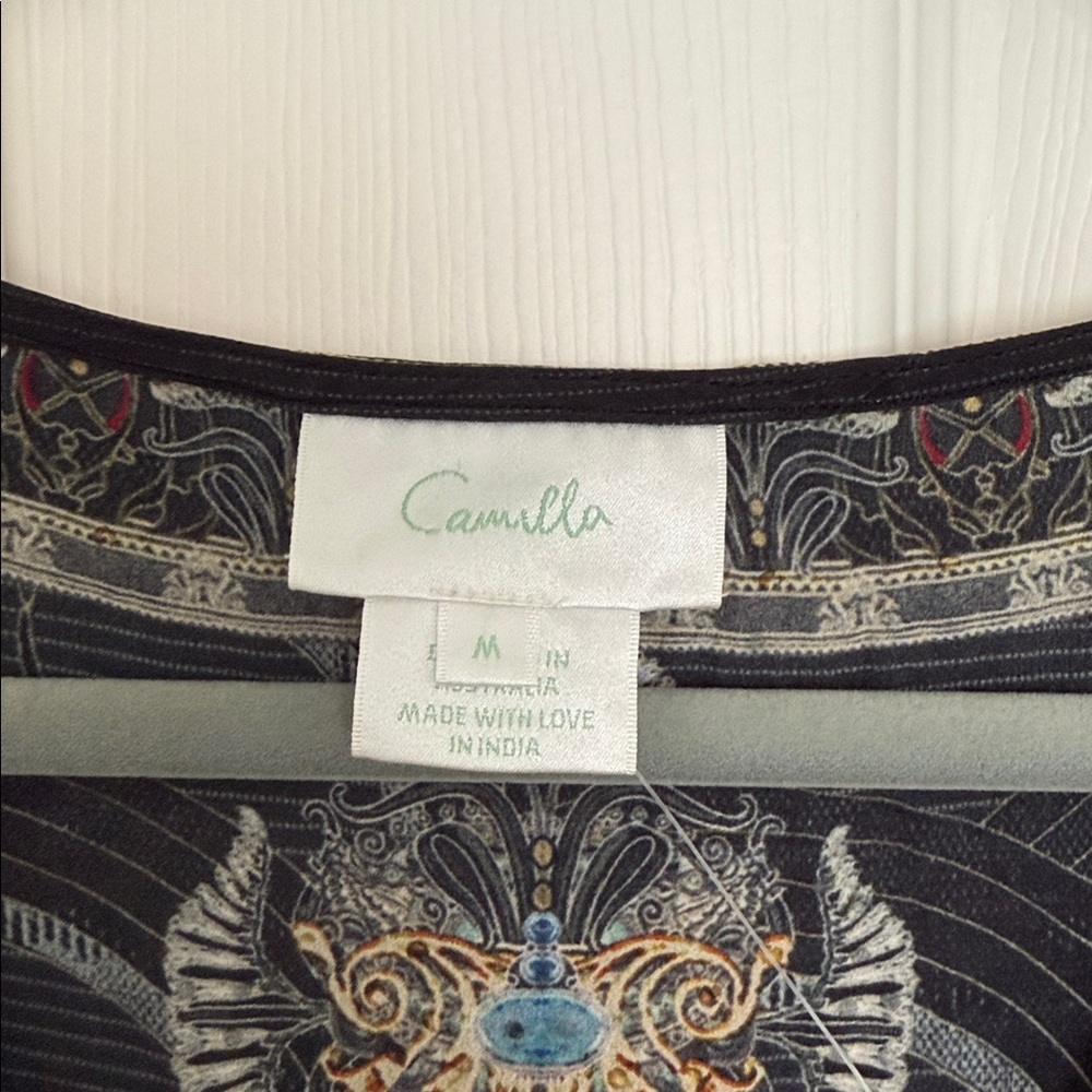 Camilla Elegant Black and Gold Top - Picture 5 of 10